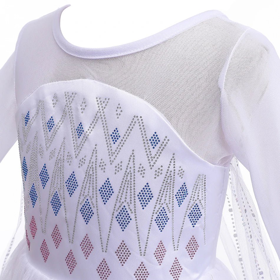 Girls Snow Queen Princess Costume | by Anwer Fancy | Worldwide Shipping