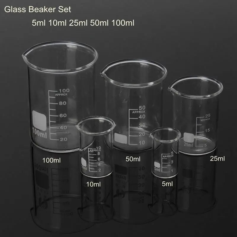 Glass Beaker Set (5pcs) | by Anwer Fancy | Worldwide Shipping
