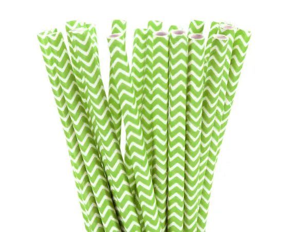 Grass Green Paper Straws (25pcs) | by Anwer Fancy | Worldwide Shipping