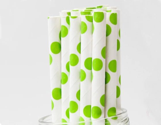 Grass Green Paper Straws (25pcs) | by Anwer Fancy | Worldwide Shipping