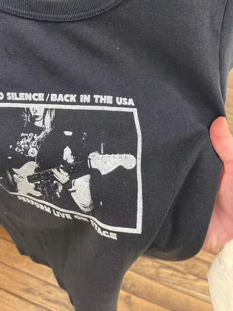 Guitar Band Print Vintage T-Shirt Women | by Anwer Fancy | Worldwide Shipping