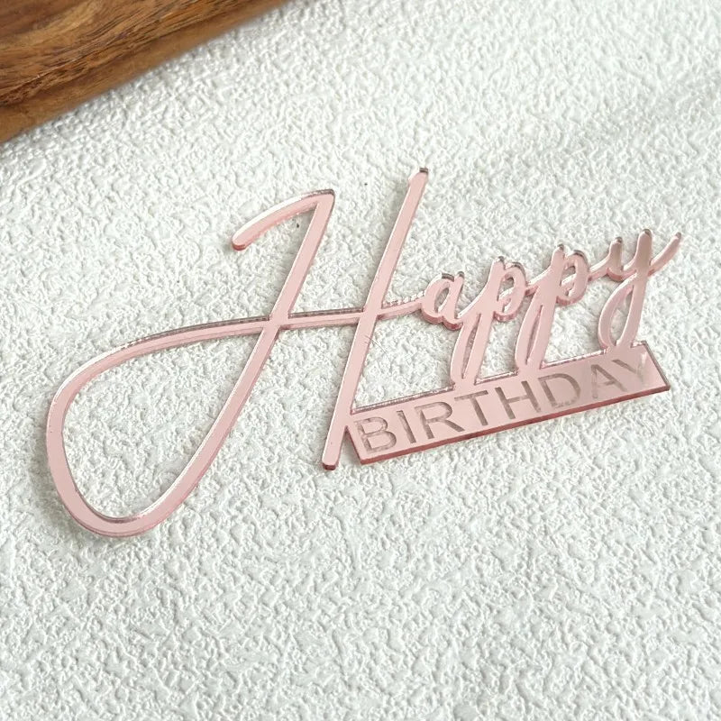 Happy Birthday Acrylic Cake Topper | by Anwer Fancy | Worldwide Shipping