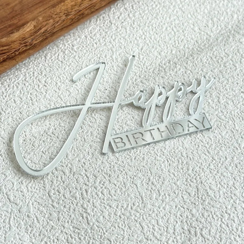 Happy Birthday Acrylic Cake Topper | by Anwer Fancy | Worldwide Shipping