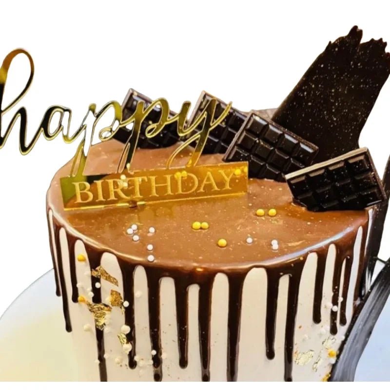 Happy Birthday Acrylic Cake Topper | by Anwer Fancy | Worldwide Shipping
