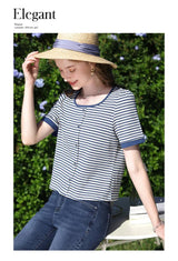 I Believe You Striped Women’s Knit Top | by Anwer Fancy | Worldwide Shipping