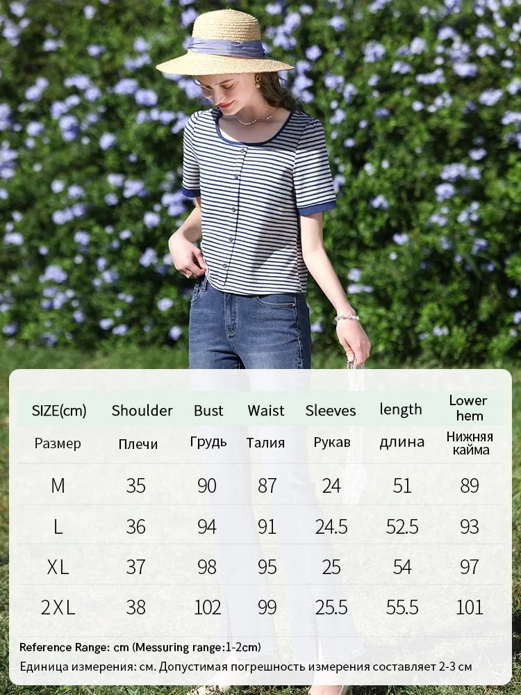 I Believe You Striped Women’s Knit Top | by Anwer Fancy | Worldwide Shipping