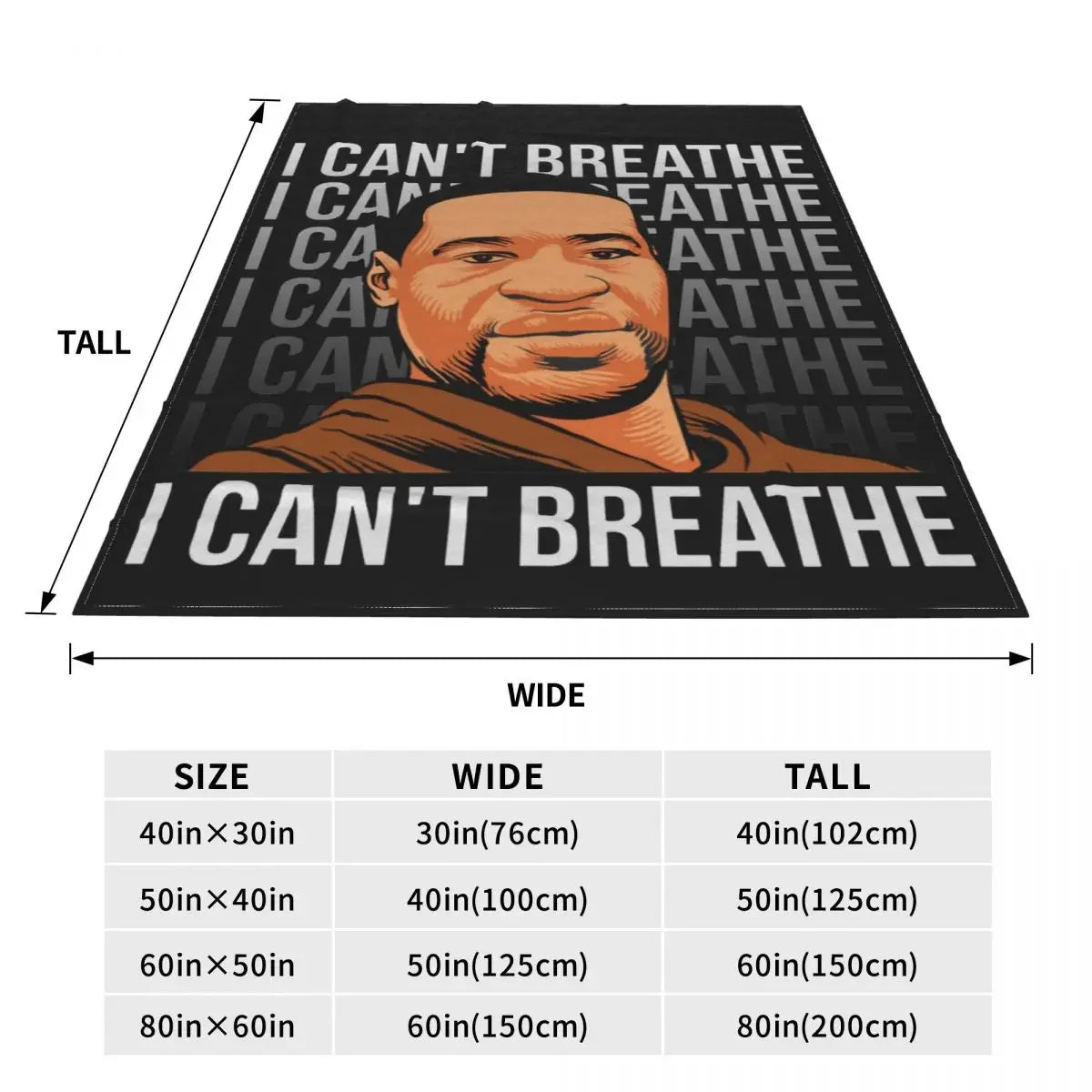 I Can’t Breathe Blanket | by Anwer Fancy | Worldwide Shipping