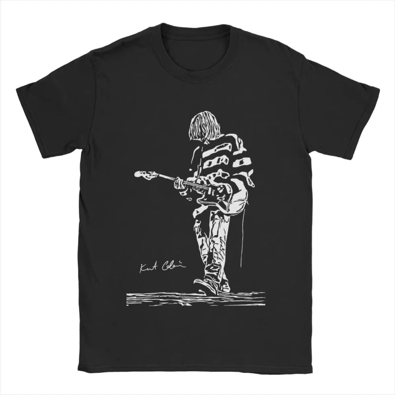 Kurt Cobain Guitar Printed T-Shirt Unisex | by Anwer Fancy | Worldwide Shipping