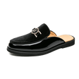 Men’s Black Leather Mules | Men's Mules & Clogs by Anwer Fancy | Worldwide Shipping