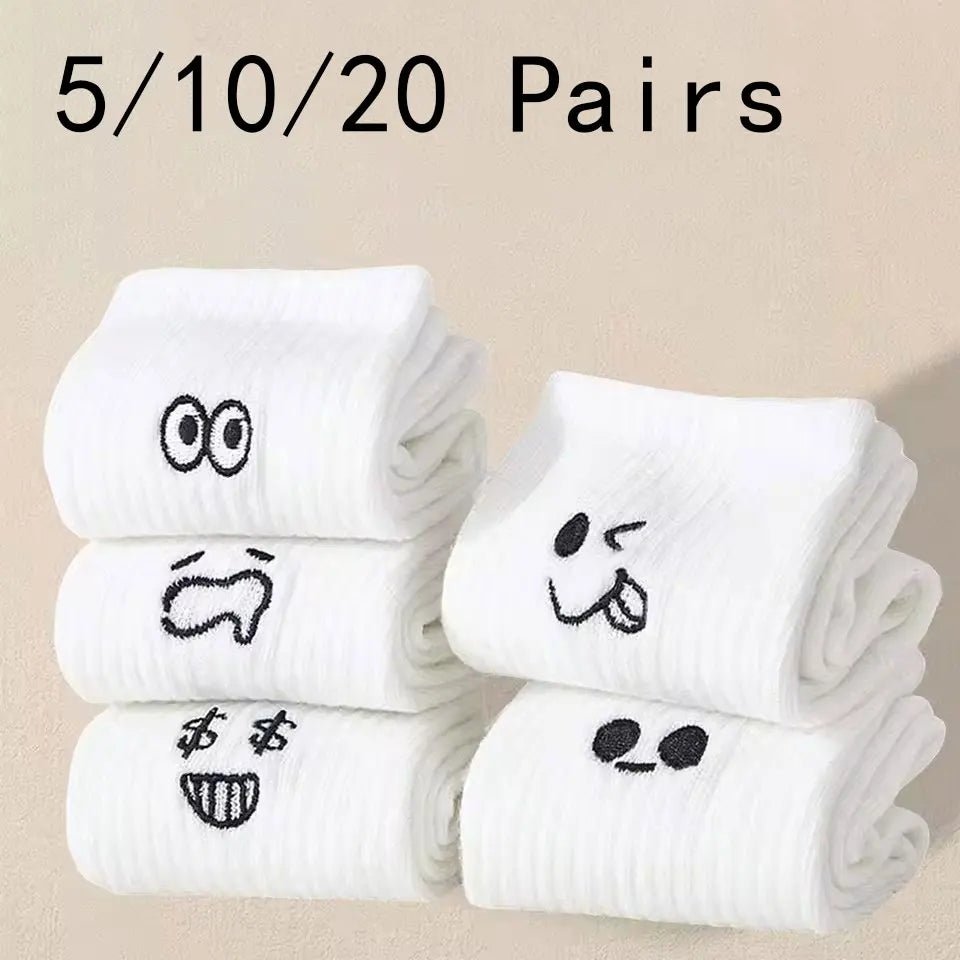 Men’s Cartoon Expression Socks (5/10/20 Pairs) | Men's Socks & Hosiery by Anwer Fancy | Worldwide Shipping