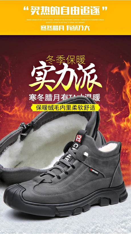 Men’s Christmas Sheepskin Snow Shoes | Men's Snow Boots by Anwer Fancy | Worldwide Shipping