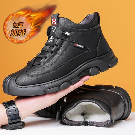 Men’s Christmas Sheepskin Snow Shoes | Men's Snow Boots by Anwer Fancy | Worldwide Shipping