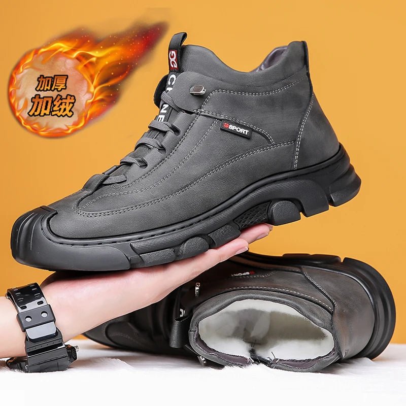 Men’s Christmas Sheepskin Snow Shoes | Men's Snow Boots by Anwer Fancy | Worldwide Shipping