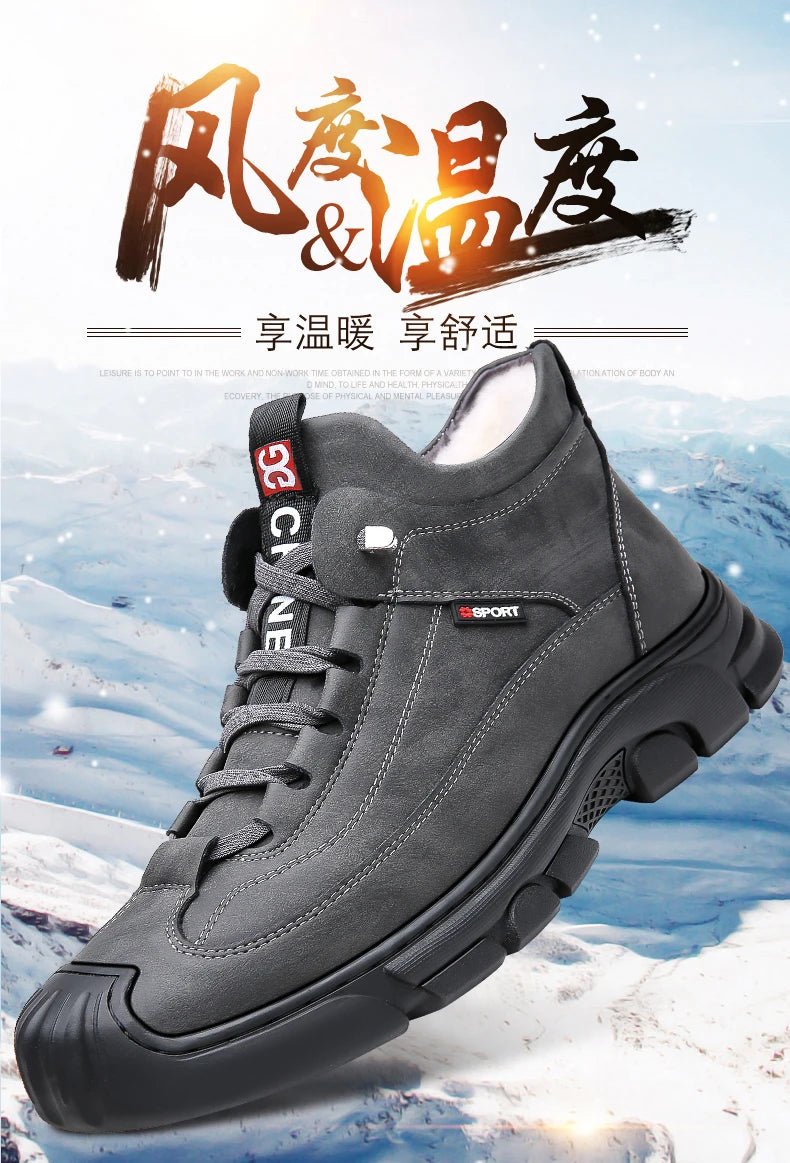 Men’s Christmas Sheepskin Snow Shoes | Men's Snow Boots by Anwer Fancy | Worldwide Shipping