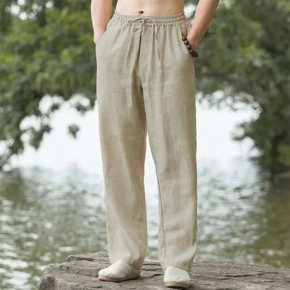 Men’s Cotton Linen Beach Pants | Men's Loungewear by Anwer Fancy | Worldwide Shipping