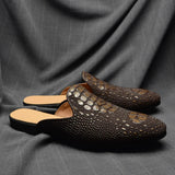 Men’s Crocodile Leather Mules | Men's Mules & Clogs by Anwer Fancy | Worldwide Shipping