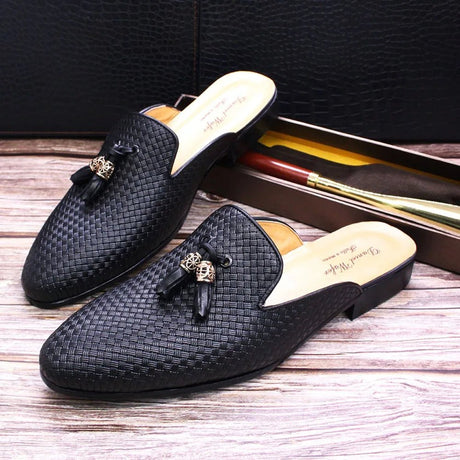 Men’s Designer Leather Mules | Men's Mules & Clogs by Anwer Fancy | Worldwide Shipping