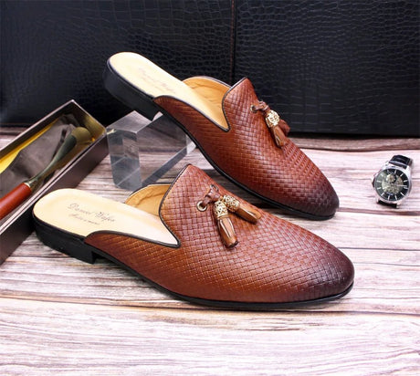 Men’s Designer Leather Mules | Men's Mules & Clogs by Anwer Fancy | Worldwide Shipping