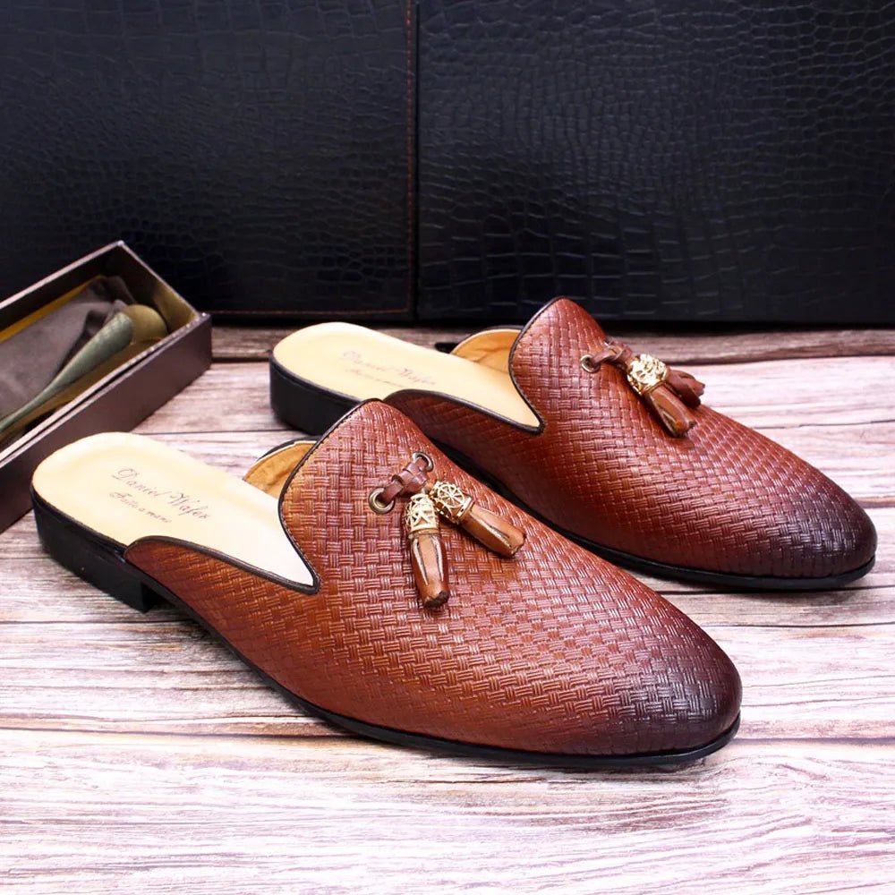 Men’s Designer Leather Mules | Men's Mules & Clogs by Anwer Fancy | Worldwide Shipping