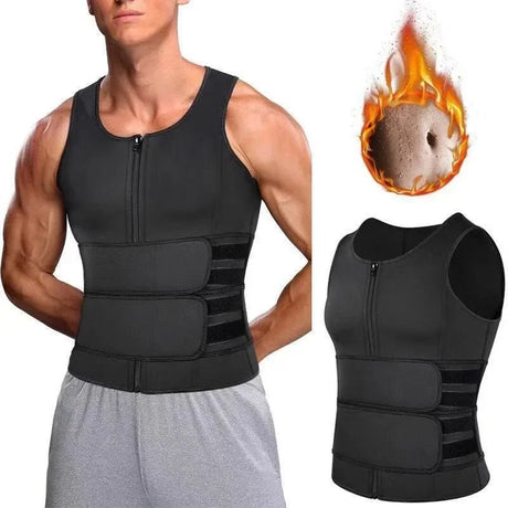 Men’s Double Belt Sauna Shaper Vest | by Anwer Fancy | Worldwide Shipping