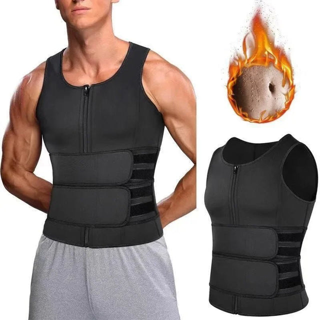 Men’s Double Belt Sauna Shaper Vest | by Anwer Fancy | Worldwide Shipping