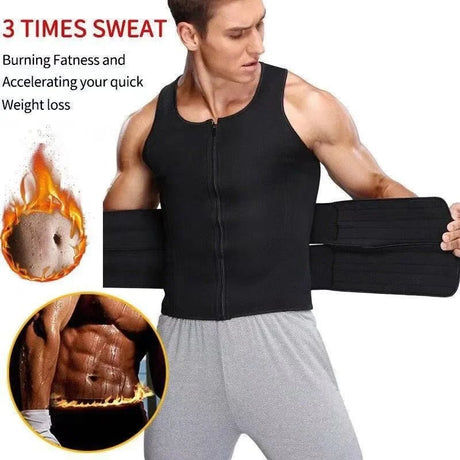 Men’s Double Belt Sauna Shaper Vest | by Anwer Fancy | Worldwide Shipping