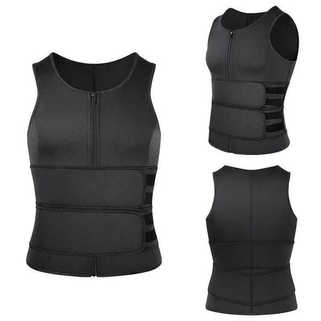 Men’s Double Belt Sauna Shaper Vest | by Anwer Fancy | Worldwide Shipping