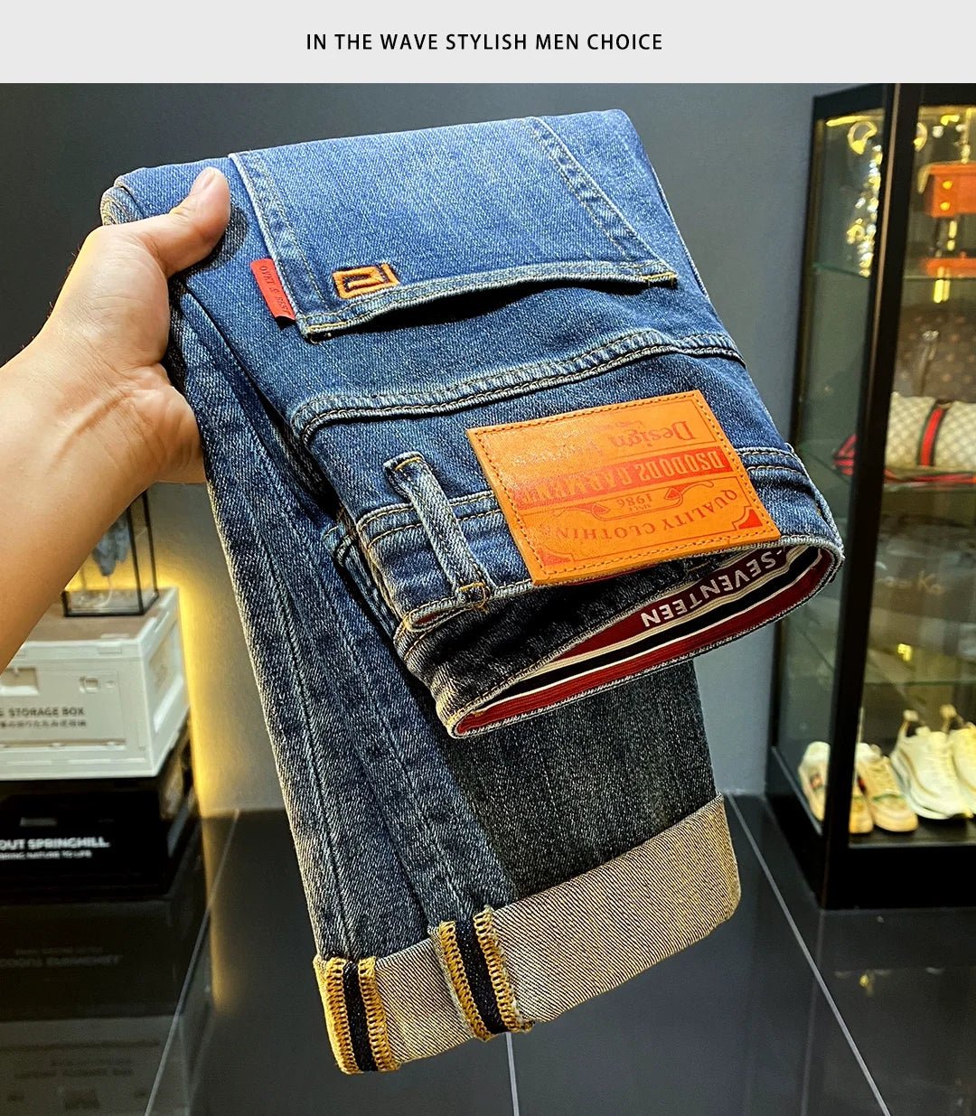 Men’s High - End Slim Denim Jeans | Men's Jeans by Anwer Fancy | Worldwide Shipping