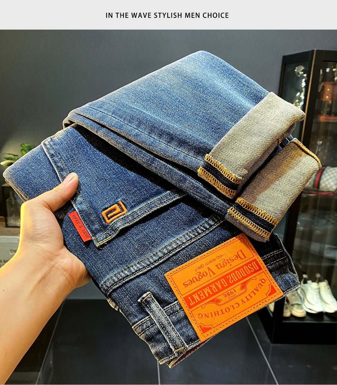 Men’s High - End Slim Denim Jeans | Men's Jeans by Anwer Fancy | Worldwide Shipping