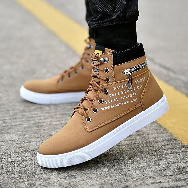 Men’s High - Top Leather Skate Shoes | by Anwer Fancy | Worldwide Shipping