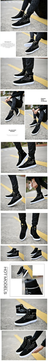 Men’s High - Top Leather Skate Shoes | by Anwer Fancy | Worldwide Shipping