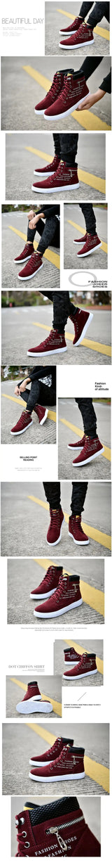 Men’s High - Top Leather Skate Shoes | by Anwer Fancy | Worldwide Shipping
