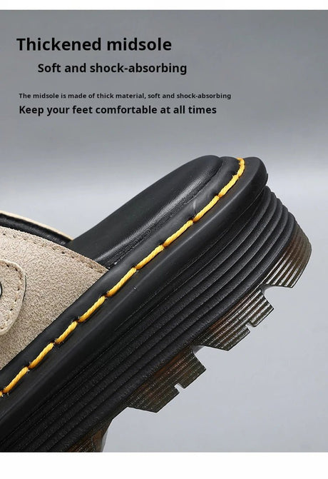 Men’s Leather Casual Beach Slippers | by Anwer Fancy | Worldwide Shipping