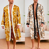 Men’s Leopard Satin Bathrobe Set | Men's Loungewear by Anwer Fancy | Worldwide Shipping