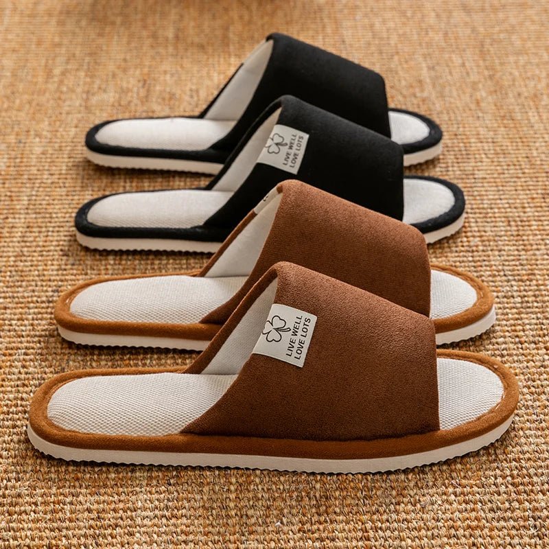 Men’s Linen Non - Slip Home Slippers | by Anwer Fancy | Worldwide Shipping