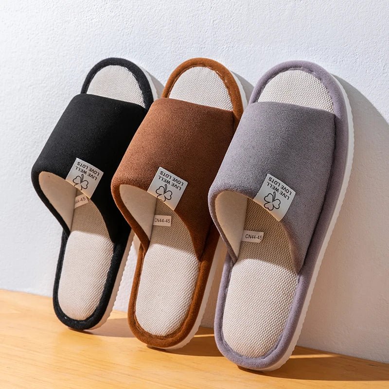 Men’s Linen Non - Slip Home Slippers | by Anwer Fancy | Worldwide Shipping