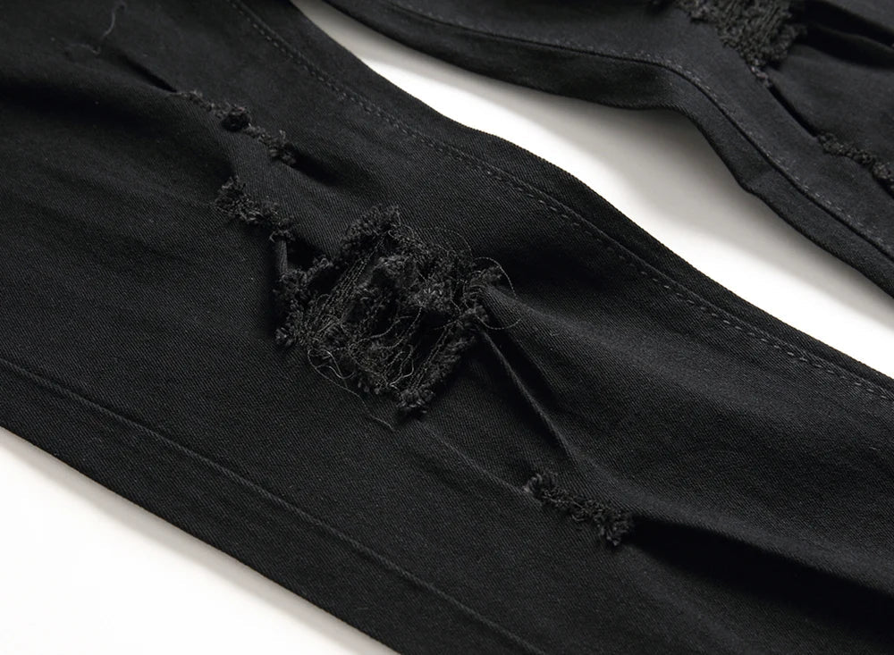 Men’s Ripped Biker Skinny Jeans | Men's Jeans by Anwer Fancy | Worldwide Shipping