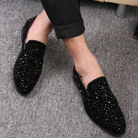 Men’s Sequin Party Dress Loafers | Men's Loafers & Slip - Ons by Anwer Fancy | Worldwide Shipping