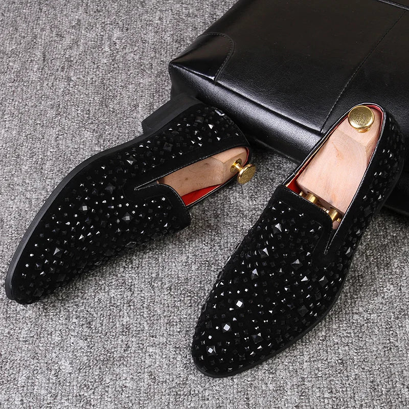 Men’s Sequin Party Dress Loafers | Men's Loafers & Slip - Ons by Anwer Fancy | Worldwide Shipping
