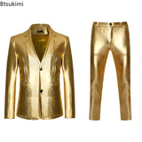 Men’s Shiny Gold Party Suit Set | by Anwer Fancy | Worldwide Shipping