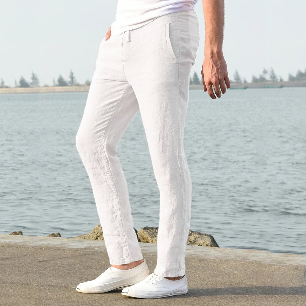 Men’s Solid Linen Trousers | Men's Loungewear by Anwer Fancy | Worldwide Shipping