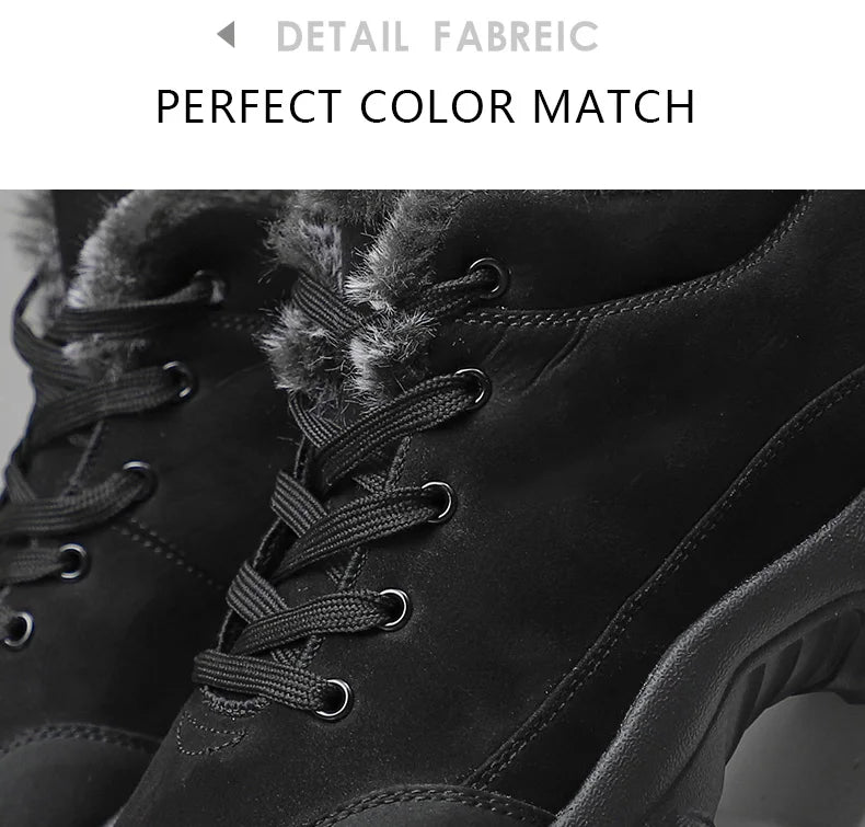 Men’s Thick Sole Winter Ankle Boots | Men's Snow Boots by Anwer Fancy | Worldwide Shipping