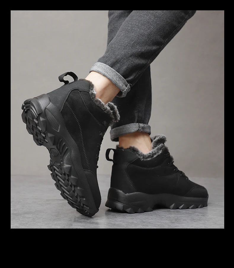 Men’s Thick Sole Winter Ankle Boots | Men's Snow Boots by Anwer Fancy | Worldwide Shipping