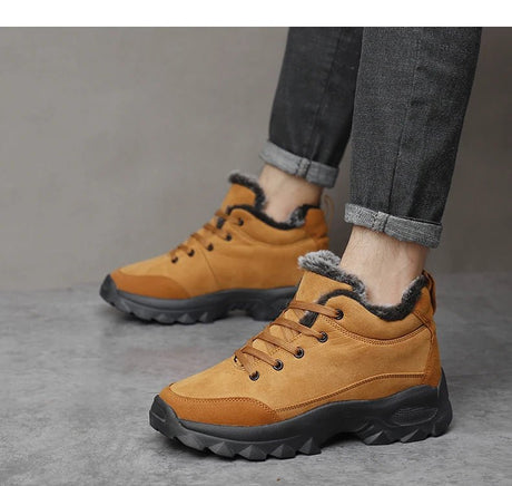 Men’s Thick Sole Winter Ankle Boots | Men's Snow Boots by Anwer Fancy | Worldwide Shipping