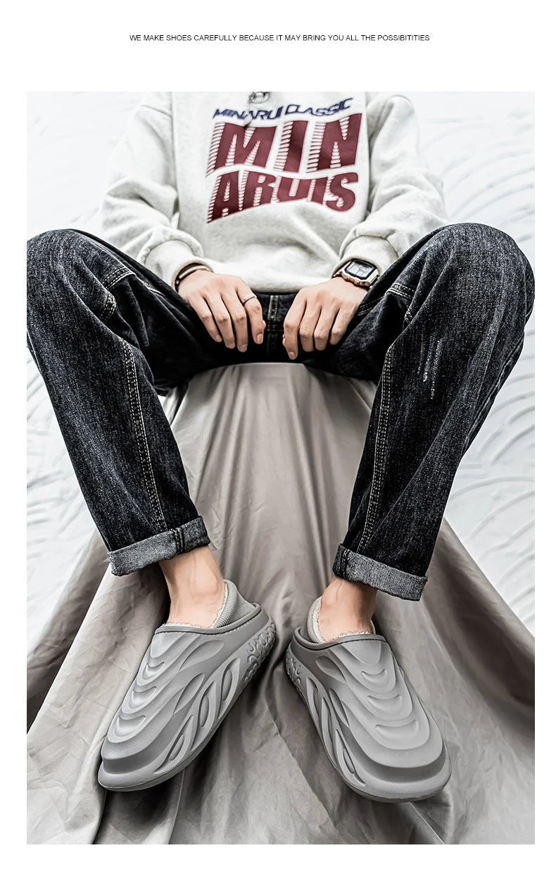 Men’s Velvet - Lined Waterproof Slippers | by Anwer Fancy | Worldwide Shipping