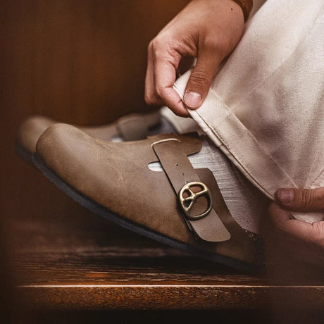 Men’s Vintage Leather Mules | Men's Mules & Clogs by Anwer Fancy | Worldwide Shipping