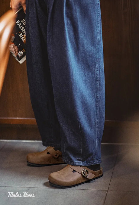 Men’s Vintage Leather Mules | Men's Mules & Clogs by Anwer Fancy | Worldwide Shipping