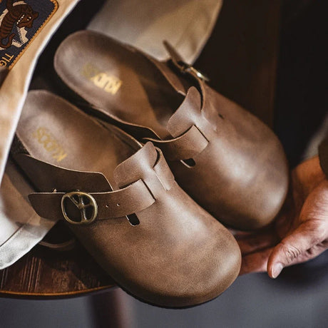 Men’s Vintage Leather Mules | Men's Mules & Clogs by Anwer Fancy | Worldwide Shipping