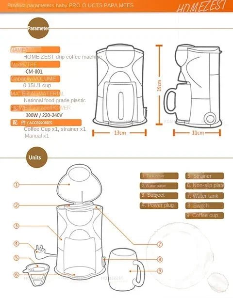 Mini Automatic Drip Coffee Maker | by Anwer Fancy | Worldwide Shipping