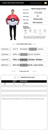 Pokeball Anime Cosplay Costume | by Anwer Fancy | Worldwide Shipping